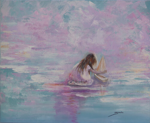 PLAYA CON NIÑA 1 Ana María González JIMÉNEZ