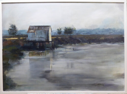 PAISAJE SALINAS CHICLANA de Ana María González JIMÉNEZ, Pintura a la venta en Singulart