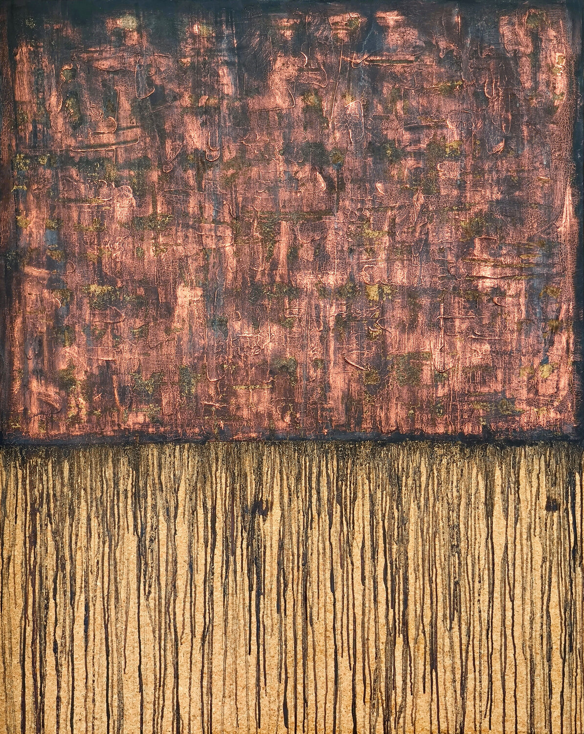 Black Copper No. 2 (On Cork) Carla Sá Fernandes Originalgemälde zu verkaufen
