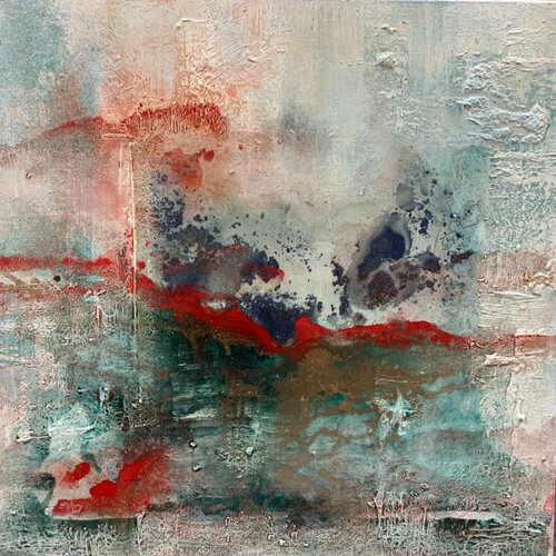 Green, red and blue par Barbara Pastorino, Peinture en vente sur Singulart