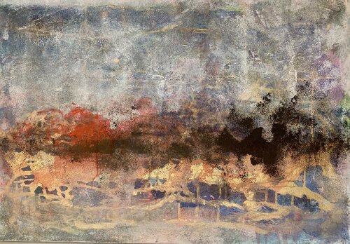 Red horizon by Barbara Pastorino, Painting for Sale on Singulart