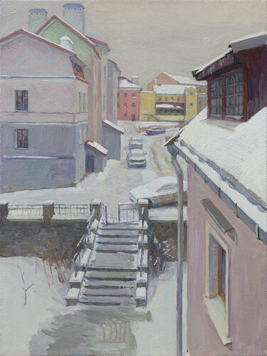 Courtyard di Igor Sventitski, Pittura in vendita su Singulart