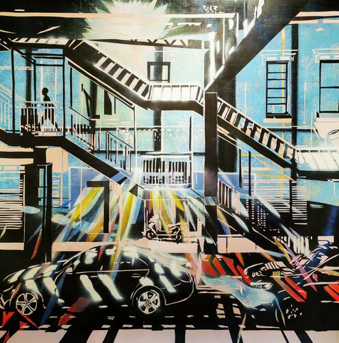 Marcy Ave Brooklyn by Zsombor Barakonyi, Painting for Sale on Singulart