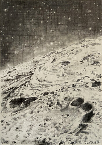 Lunar Day di Anne Wölk, Opera su carta in vendita su Singulart