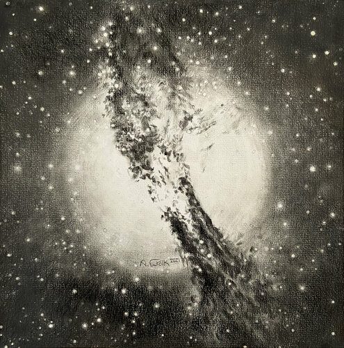 Glowing Heart (Centaurus A (NGC 5128) von Anne Wölk, Werk auf Papier kaufen auf Singulart