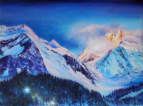 Alpenglow II von Anne Wölk, Malerei kaufen auf Singulart