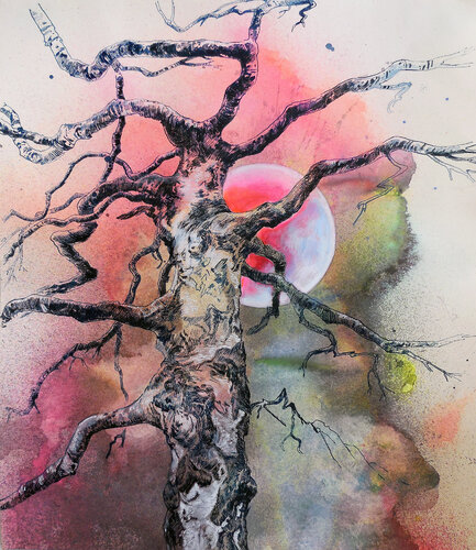 Weeping Birch (Trauerbirke) by Anne Wölk, Painting for Sale on Singulart