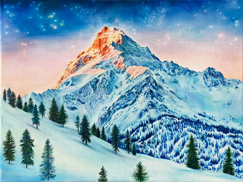 The Mountain Remembers di Anne Wölk, Pittura in vendita su Singulart