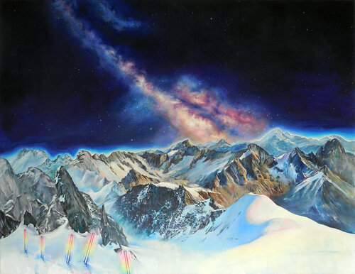 Milky Way (only stars overhear us) by Anne Wölk, Painting for Sale on Singulart