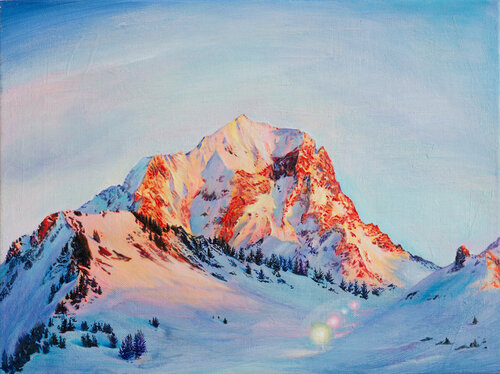 Alpenglow par Anne Wölk, Peinture en vente sur Singulart