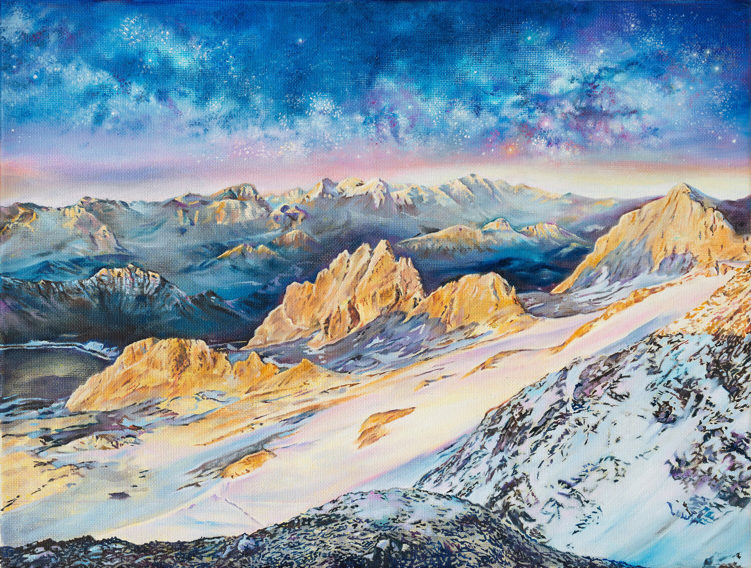 Magic Lights Anne Wölk Original painting for sale