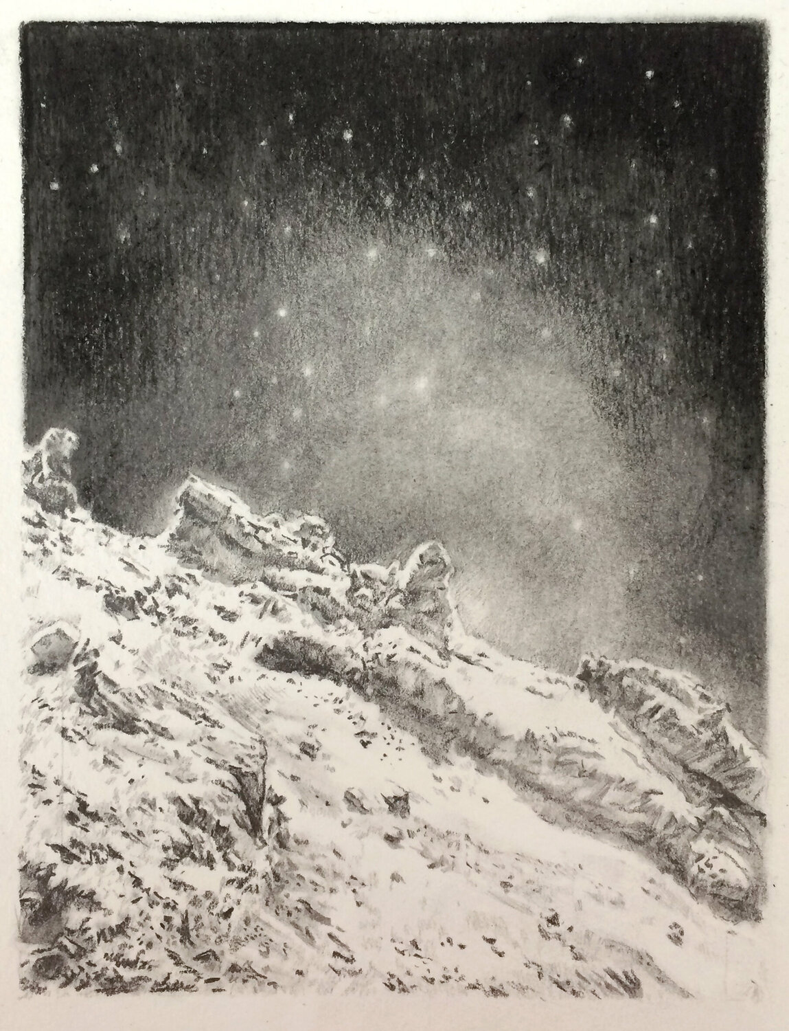 Comet Lanscape Anne Wölk Work on Paper for sale