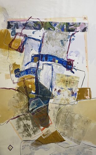Abstracto retazos de Olga Armand Ugon, Pintura a la venta en Singulart