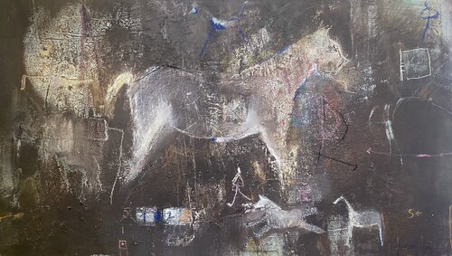 Caballo en la caverna de Olga Armand Ugon, Pintura a la venta en Singulart