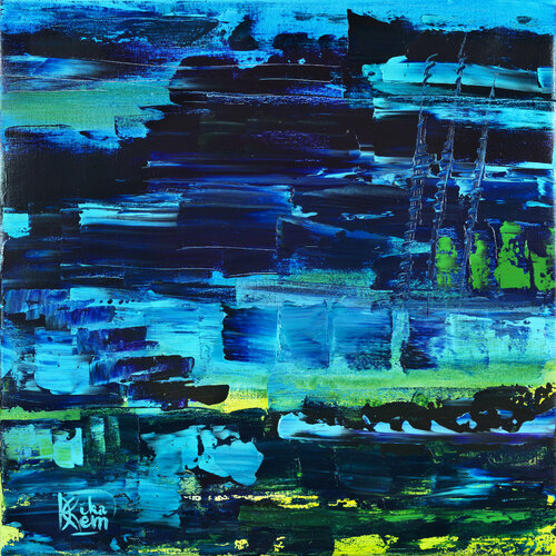 nymphéas 15 par Joëlle Kem Lika, Peinture en vente sur Singulart