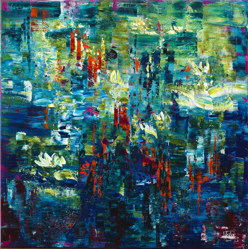 nymphéas 119 par Joëlle Kem Lika, Peinture en vente sur Singulart