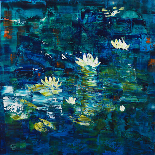 nymphéas 125 par Joëlle Kem Lika, Peinture en vente sur Singulart