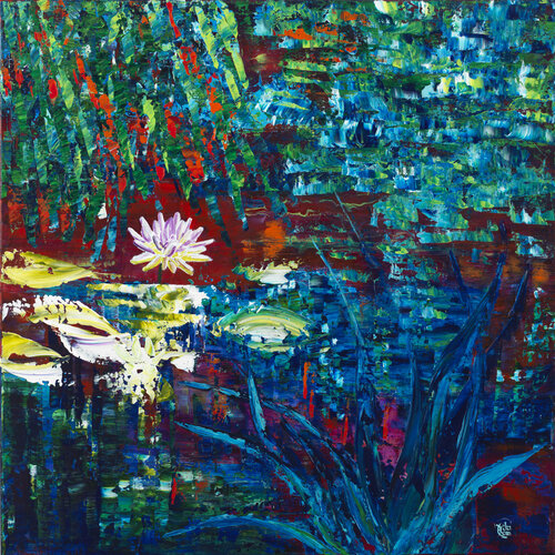 nymphéas 120 par Joëlle Kem Lika, Peinture en vente sur Singulart