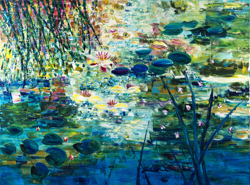 nymphéas 123 par Joëlle Kem Lika, Peinture en vente sur Singulart