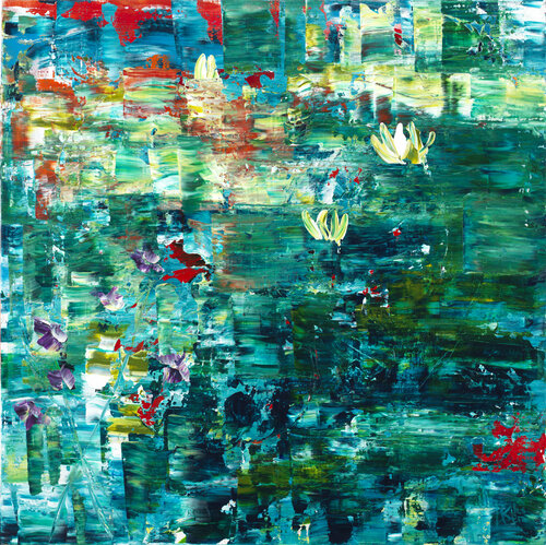 nymphéas 124 par Joëlle Kem Lika, Peinture en vente sur Singulart