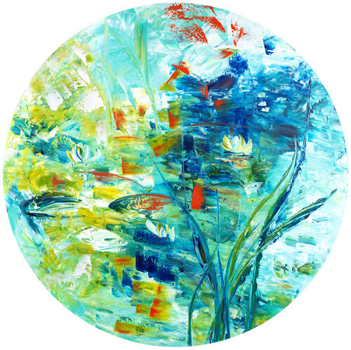 nymphéas 127 par Joëlle Kem Lika, Peinture en vente sur Singulart