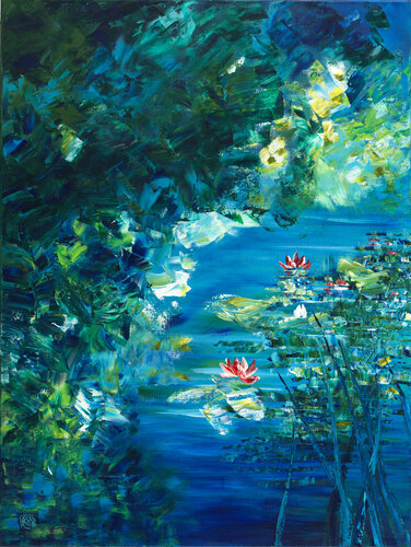 nymphéas 128 par Joëlle Kem Lika, Peinture en vente sur Singulart