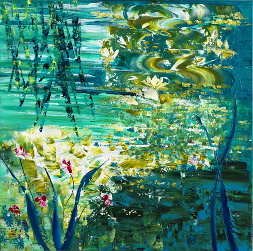 nymphéas 112 par Joëlle Kem Lika, Peinture en vente sur Singulart