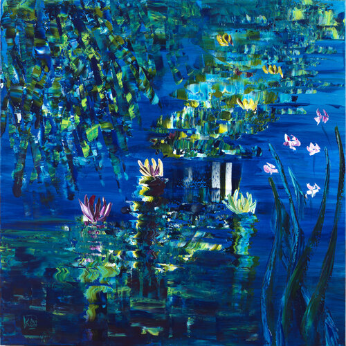 nymphéas 121 di Joëlle Kem Lika, Pittura in vendita su Singulart