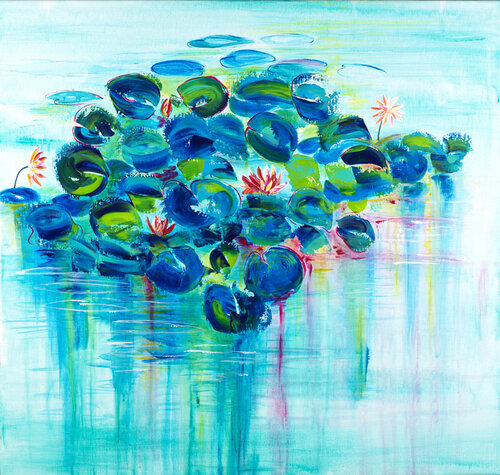nymphéas 146 par Joëlle Kem Lika, Peinture en vente sur Singulart