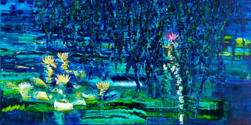 Nymphéas 81 par Joëlle Kem Lika, Peinture en vente sur Singulart