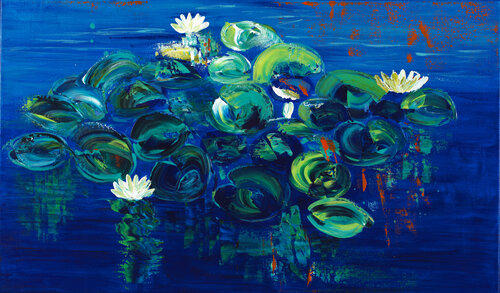 nymphéas 154 par Joëlle Kem Lika, Peinture en vente sur Singulart