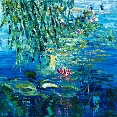 nymphéas 161 par Joëlle Kem Lika, Peinture en vente sur Singulart