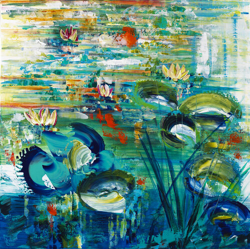 nymphéas 162 par Joëlle Kem Lika, Peinture en vente sur Singulart