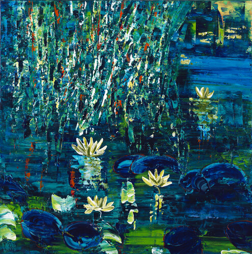 nymphéas 164 par Joëlle Kem Lika, Peinture en vente sur Singulart