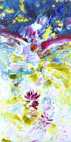 nymphéas 155 par Joëlle Kem Lika, Peinture en vente sur Singulart