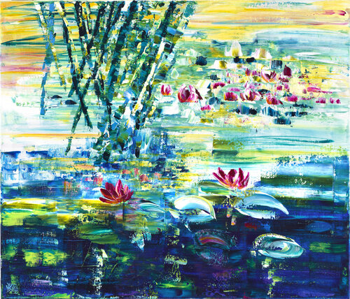 nymphéas 157 par Joëlle Kem Lika, Peinture en vente sur Singulart
