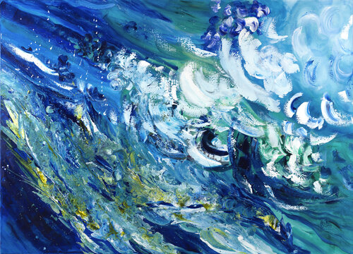 Eclats d'Ecume 121 par Joëlle Kem Lika, Peinture en vente sur Singulart