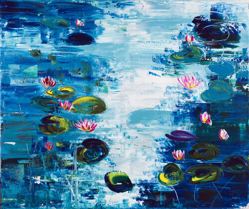 nymphéas 175 par Joëlle Kem Lika, Peinture en vente sur Singulart
