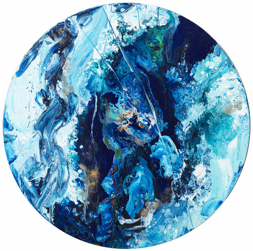 eclats d'écume 63 di Joëlle Kem Lika, Pittura in vendita su Singulart