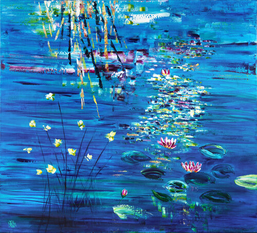 nymphéas 183 di Joëlle Kem Lika, Pittura in vendita su Singulart