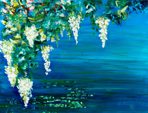 Nymphéas 89 par Joëlle Kem Lika, Peinture en vente sur Singulart