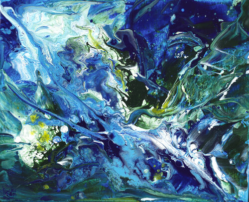 Eclats d'Ecume 126 par Joëlle Kem Lika, Peinture en vente sur Singulart