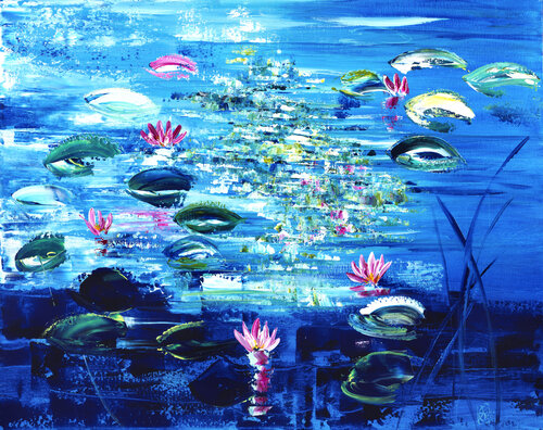 nymphéas 199 di Joëlle Kem Lika, Pittura in vendita su Singulart