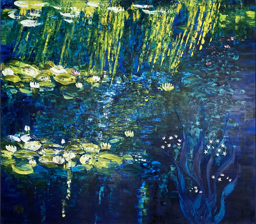 Nymphéas 104 par Joëlle Kem Lika, Peinture en vente sur Singulart