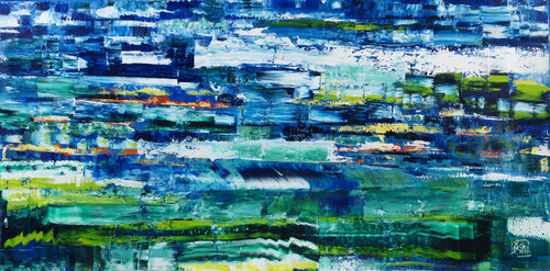 Eclats d'écume 2 par Joëlle Kem Lika, Peinture en vente sur Singulart