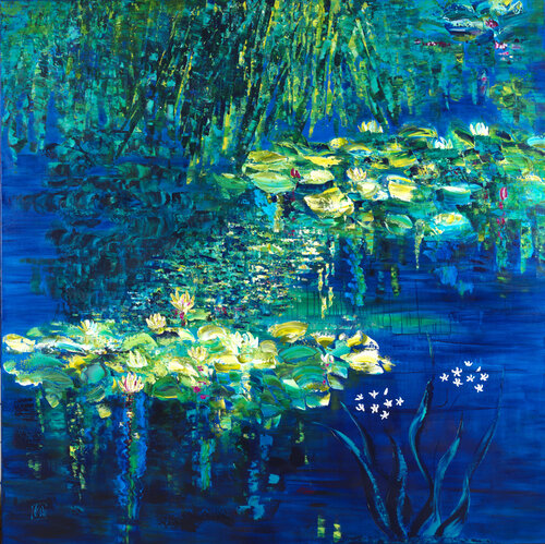 Nymphéas 106 par Joëlle Kem Lika, Peinture en vente sur Singulart