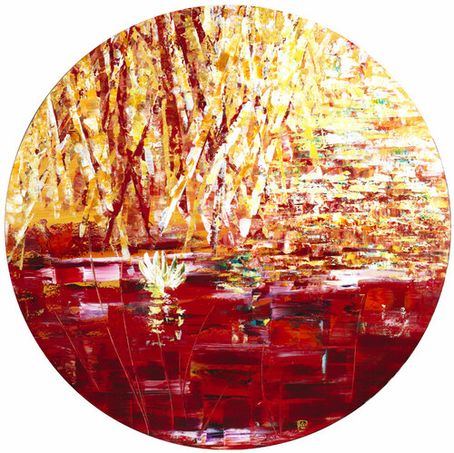 Nymphéas 108 par Joëlle Kem Lika, Peinture en vente sur Singulart