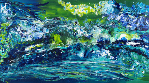 eclats d'écume 92 par Joëlle Kem Lika, Peinture en vente sur Singulart