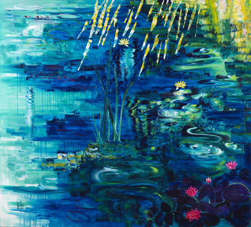 Nymphéas 84 di Joëlle Kem Lika, Pittura in vendita su Singulart