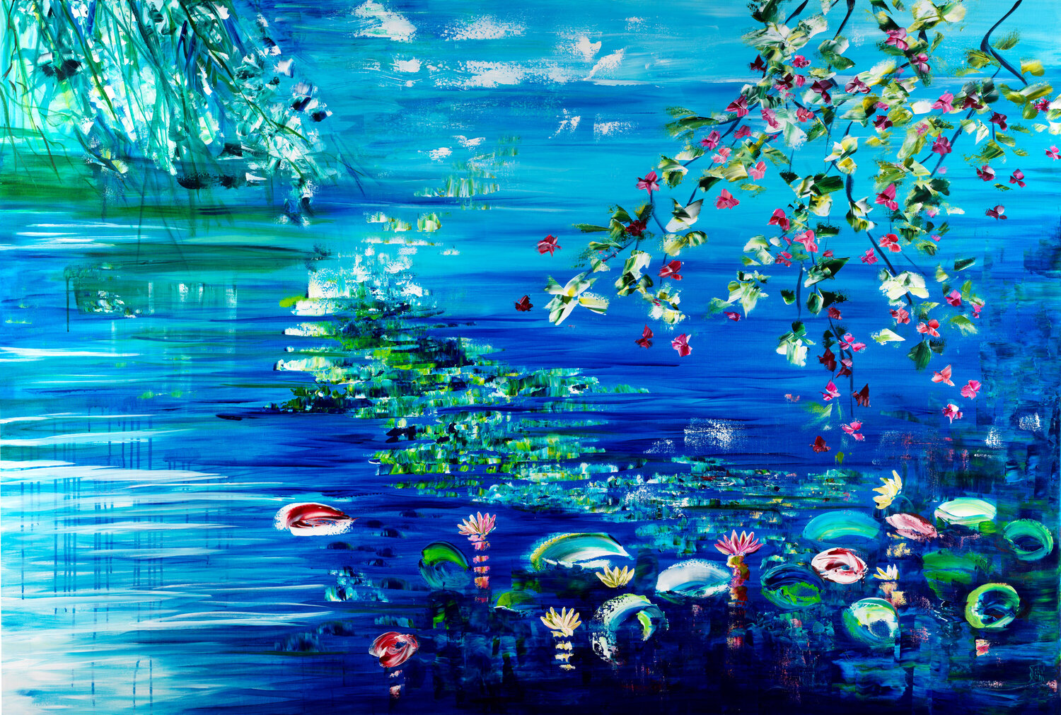 nymphéas 206 Joëlle Kem Lika Peinture originale à vendre